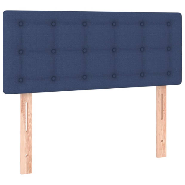 vidaXL Hoofdbord LED 80x5x78/88 cm stof blauw