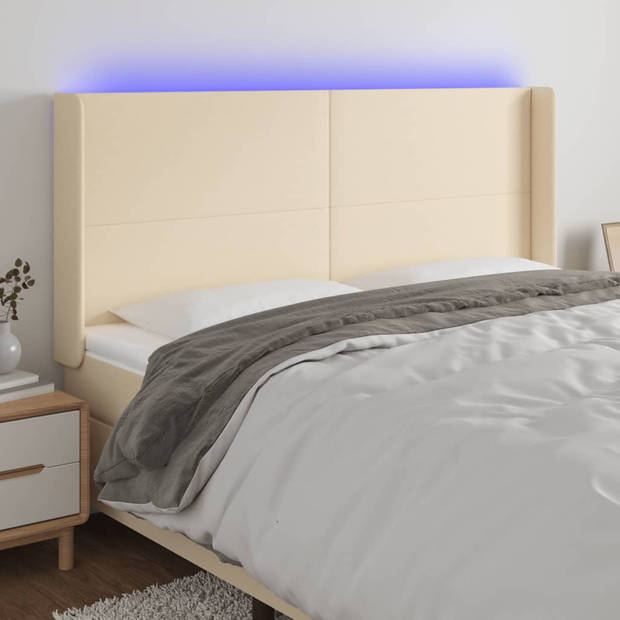 The Living Store Hoofdbord - LED-verlichting - Verstelbare Hoogte - Comfortabele Ondersteuning - Snijdbare LED-strip -