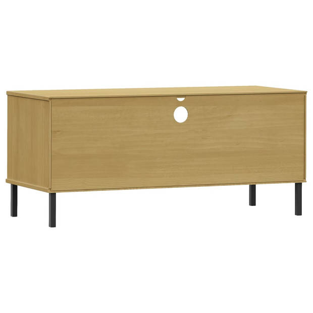 The Living Store OSLO TV-kast - 106 x 40 x 46.5 cm - Massief grenenhout - 2 lades