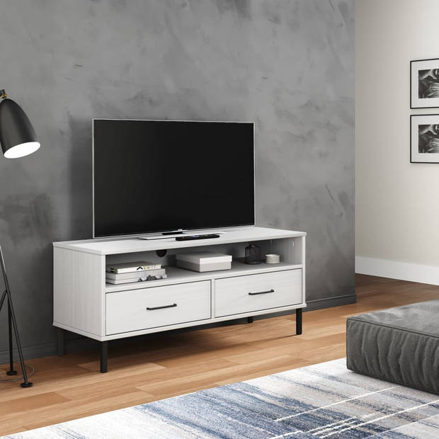 The Living Store OSLO TV-Kast - 106 x 40 x 46.5 cm - Massief grenenhout