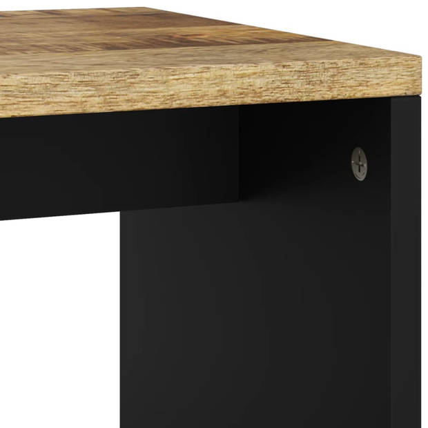 vidaXL Salontafel 40x31x46 cm massief mangohout en bewerkt hout