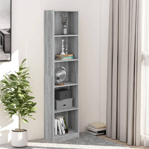 vidaXL Boekenkast 40x24x175 cm bewerkt hout grijs sonoma eikenkleurig