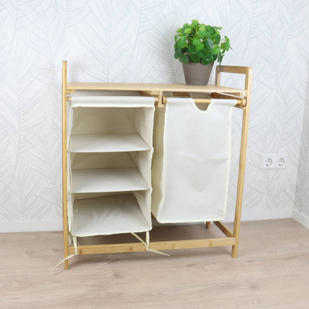 Marbeaux Wasmand Bamboe - Badkamer Organizer - Hout - 77x69,5x38cm