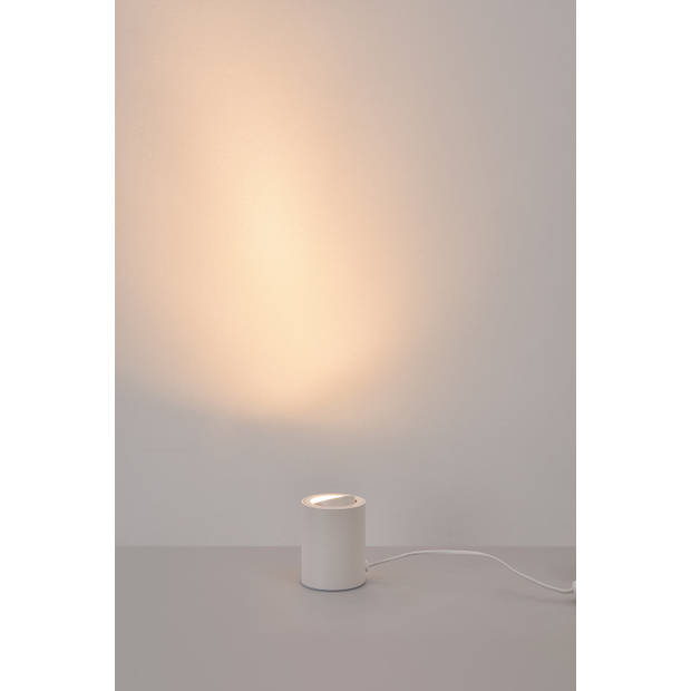 Ylumen Tafellamp Fury rond Ø 8 cm wit