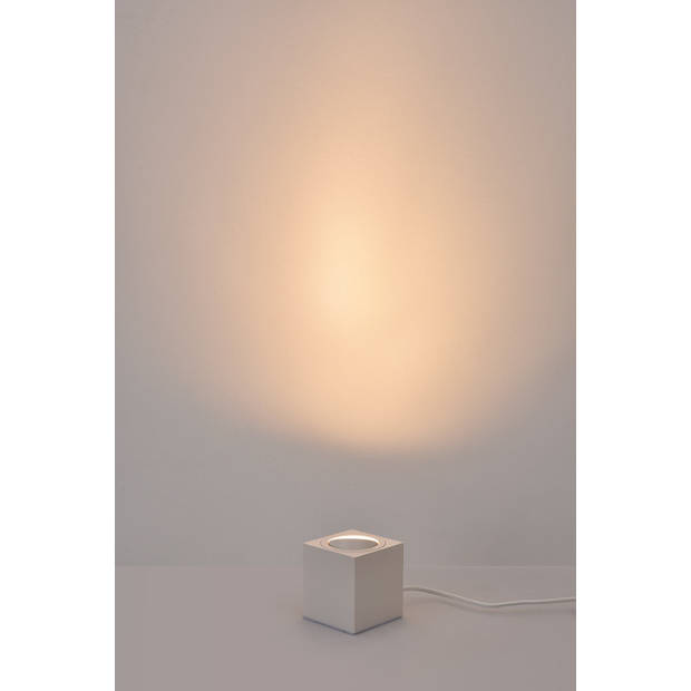 Ylumen Tafellamp Fury vierkant 8 x 8 cm wit