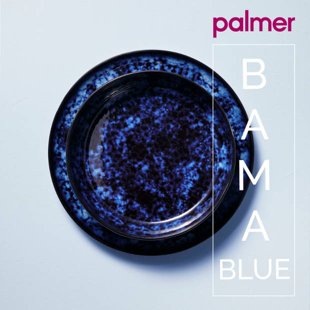 Palmer Serviesset Bama Blue Stoneware 6-persoons 24-delig Blauw