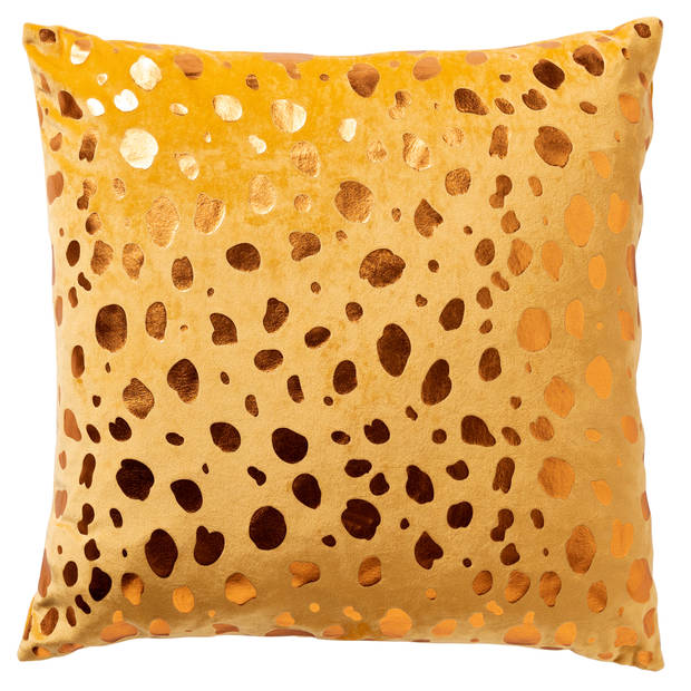 Dutch Decor - TINO - Sierkussen velvet 45x45 cm Golden Glow - geel