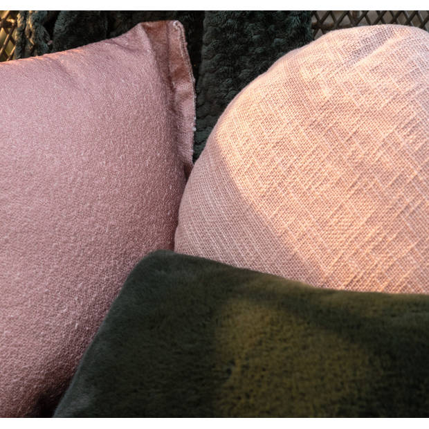 Dutch Decor - OTIS - Sierkussen 45x45 cm - effen kleur - unieke stof - Muted Clay - roze