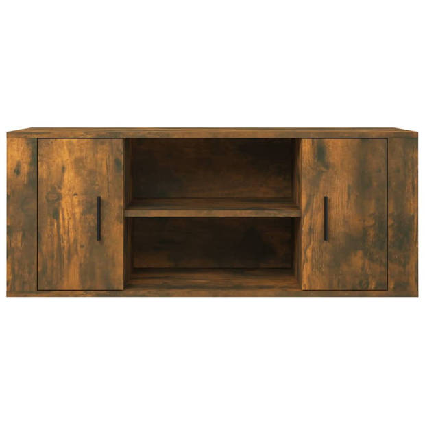 vidaXL Tv-meubel 100x35x40 cm bewerkt hout gerookt eikenkleurig