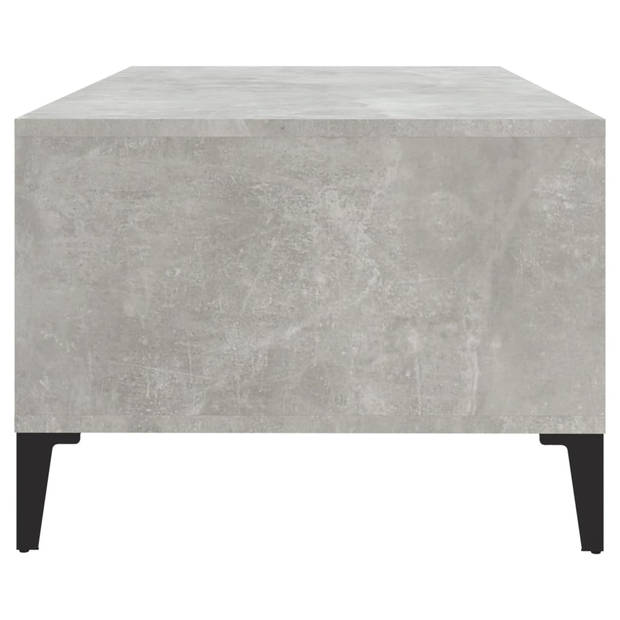 The Living Store Salontafel Industrieel - 90 x 50 x 36.5 cm - Betongrijs