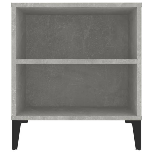 The Living Store TV-meubel Industrial - Betongrijs - 102 x 44.5 x 50 cm - Bewerkt hout en metaal