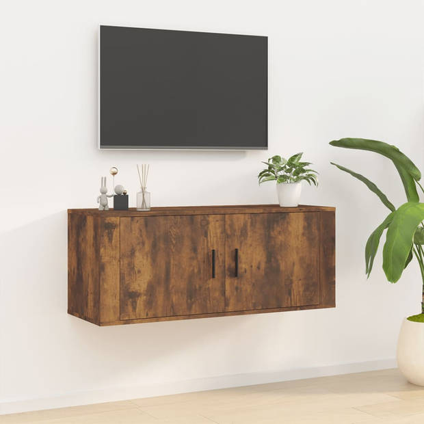 vidaXL Tv-wandmeubel 100x34,5x40 cm gerookt eikenkleurig