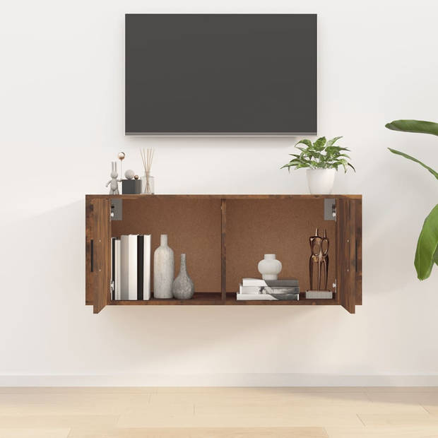 vidaXL Tv-wandmeubel 100x34,5x40 cm gerookt eikenkleurig