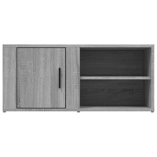 vidaXL Tv-meubel 80x31,5x36 cm bewerkt hout grijs sonoma eikenkleurig