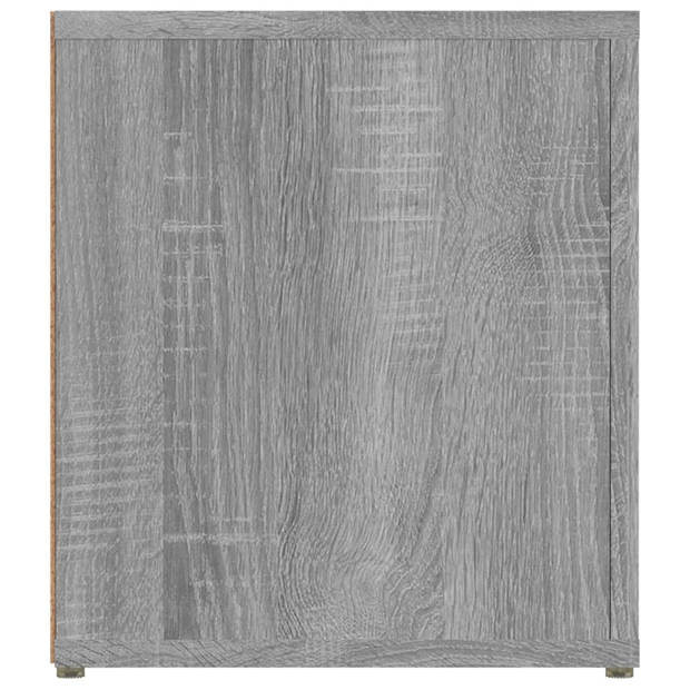 vidaXL Tv-meubel 80x31,5x36 cm bewerkt hout grijs sonoma eikenkleurig