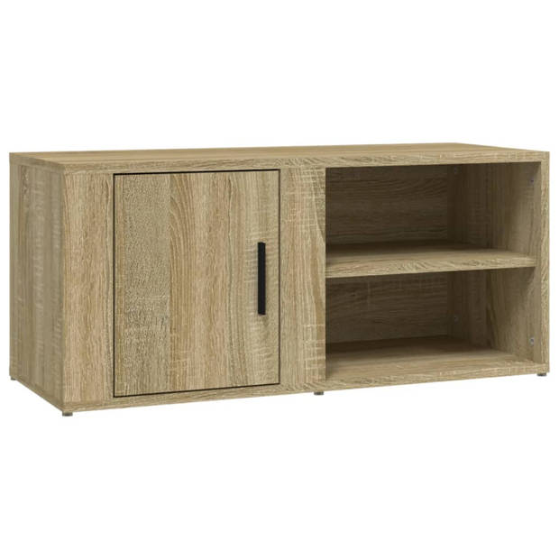 vidaXL Tv-meubel 80x31,5x36 cm bewerkt hout sonoma eikenkleurig