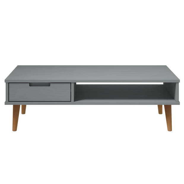 vidaXL Salontafel MOLDE 100x55x31 cm massief grenenhout grijs