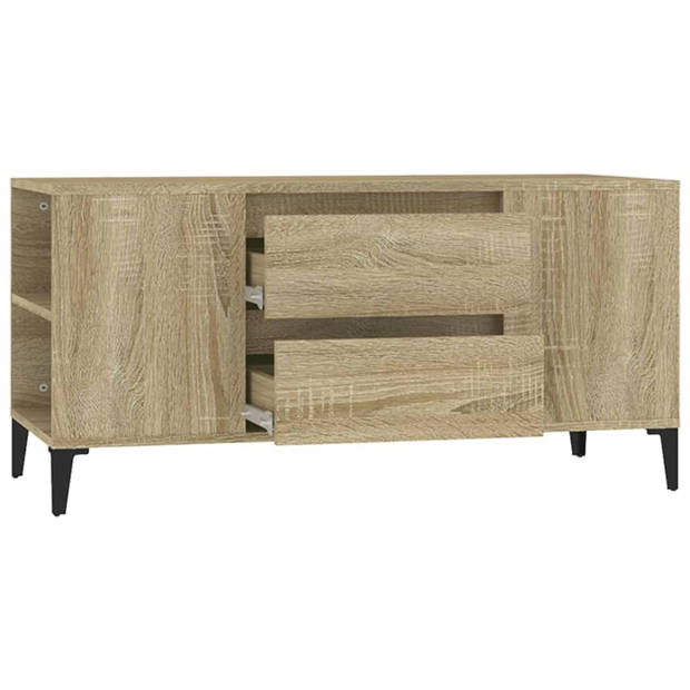 vidaXL Tv-meubel 102x44,5x50 cm bewerkt hout sonoma eikenkleurig