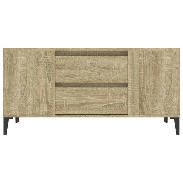 vidaXL Tv-meubel 102x44,5x50 cm bewerkt hout sonoma eikenkleurig