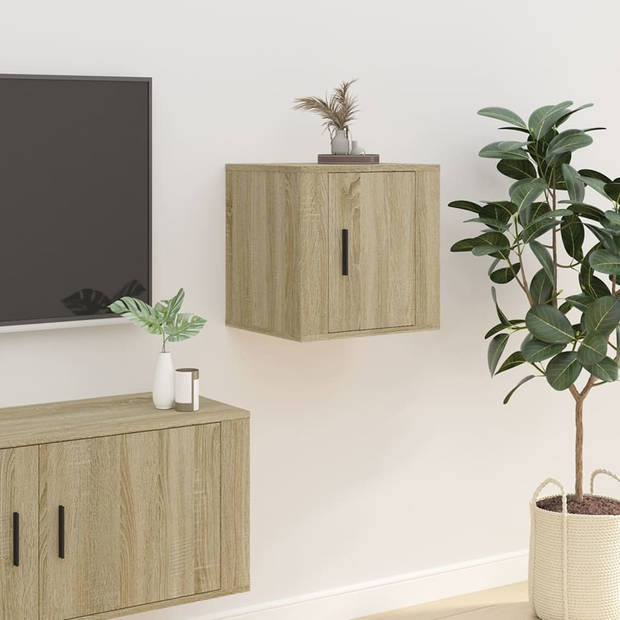 The Living Store Wandmeubel Sonoma Eiken - 40 x 34.5 x 40 cm - TV-kast