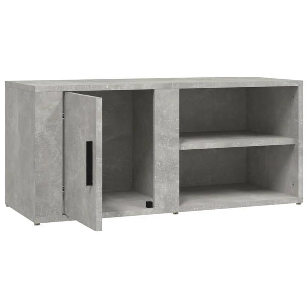 vidaXL Tv-meubel 80x31,5x36 cm bewerkt hout betongrijs