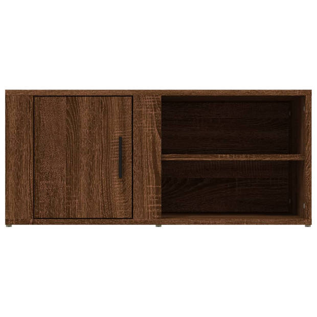 vidaXL Tv-meubel 80x31,5x36 cm bewerkt hout bruin eikenkleur