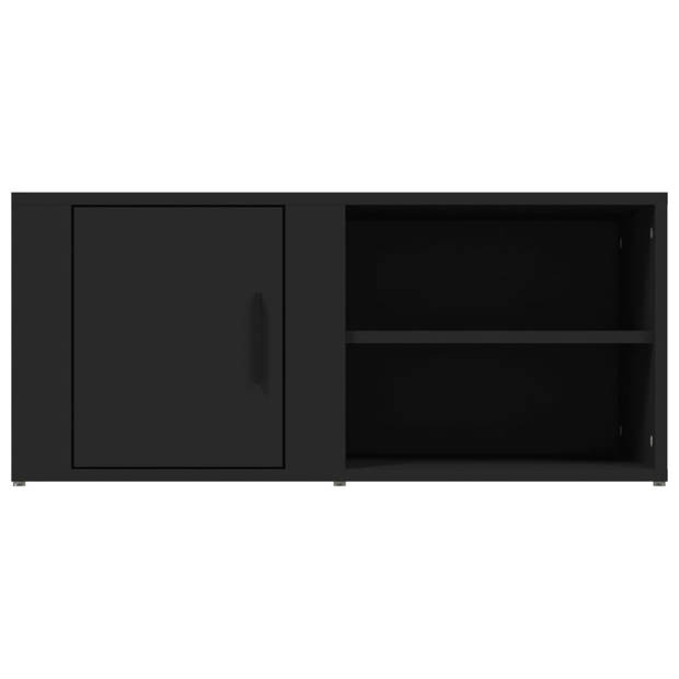 vidaXL Tv-meubel 80x31,5x36 cm bewerkt hout zwart