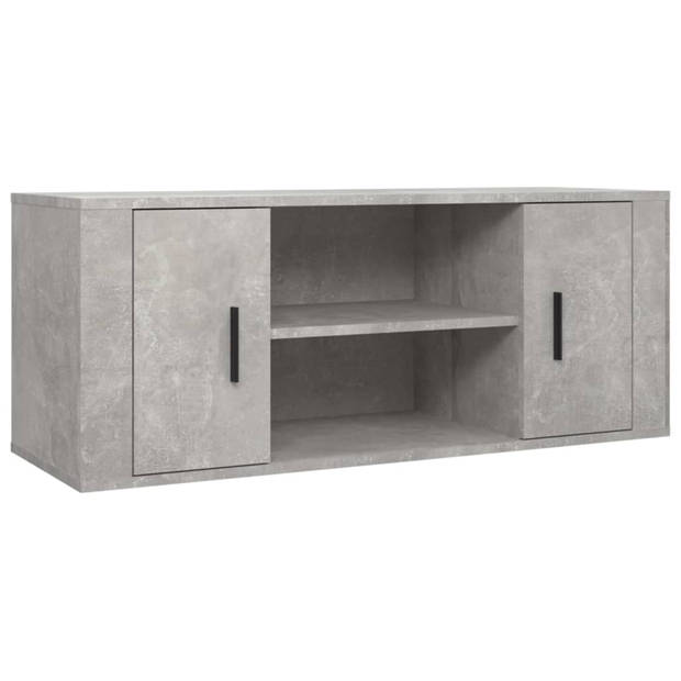 vidaXL Tv-meubel 100x35x40 cm bewerkt hout betongrijs