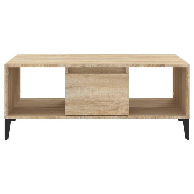 The Living Store Salontafel Industrieel - 90 x 50 x 36.5 cm - Voldoende opbergruimte