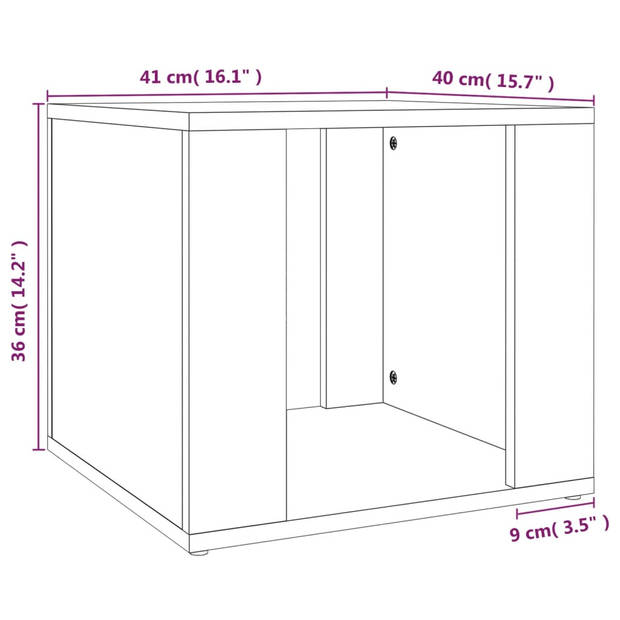 vidaXL Nachtkastje 41x40x36 cm bewerkt hout sonoma eikenkleurig