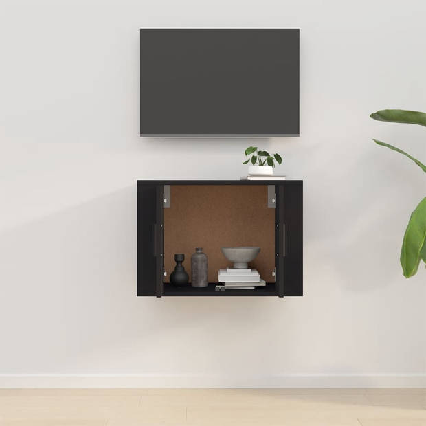 vidaXL Tv-wandmeubel 57x34,5x40 cm zwart