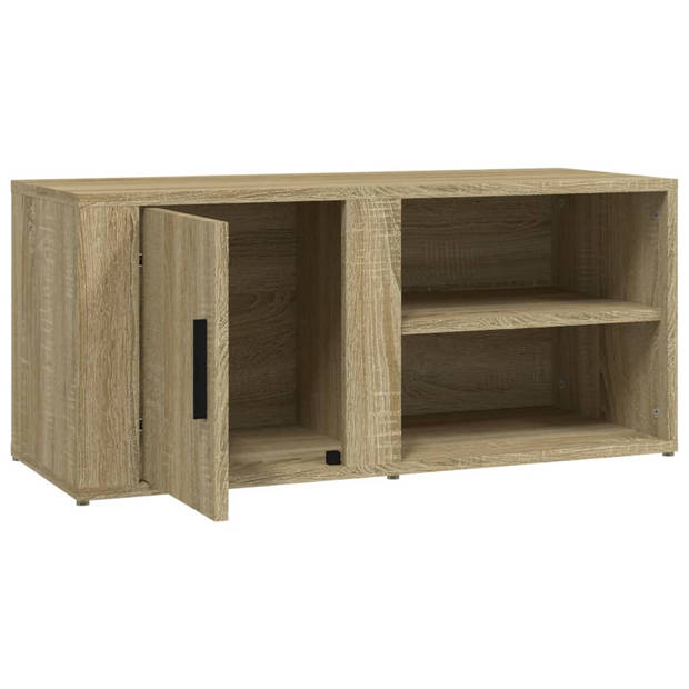 vidaXL Tv-meubel 80x31,5x36 cm bewerkt hout sonoma eikenkleurig