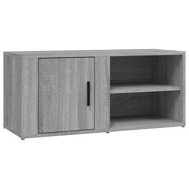 vidaXL Tv-meubel 80x31,5x36 cm bewerkt hout grijs sonoma eikenkleurig