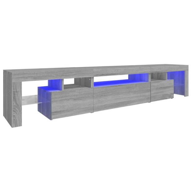 vidaXL Tv-meubel met LED-verlichting 215x36,5x40 cm grijs sonoma eiken