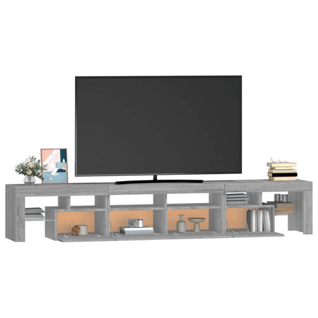 vidaXL Tv-meubel met LED-verlichting 230x36,5x40 cm grijs sonoma eiken