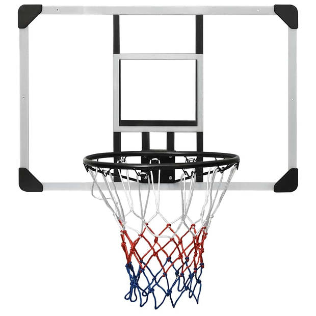 vidaXL Basketbalbord 90x60x2,5 cm polycarbonaat transparant