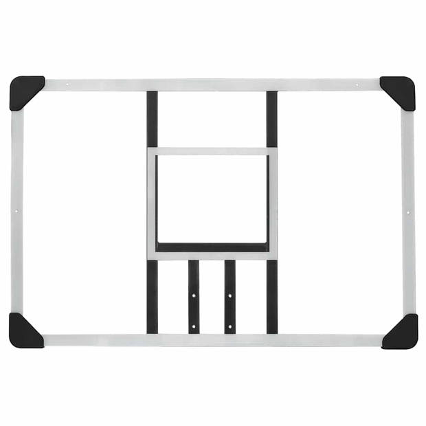 vidaXL Basketbalbord 90x60x2,5 cm polycarbonaat transparant