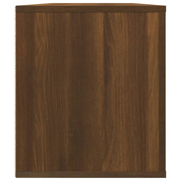 vidaXL Tv-meubel 100x35x40 cm bewerkt hout bruin eikenkleur