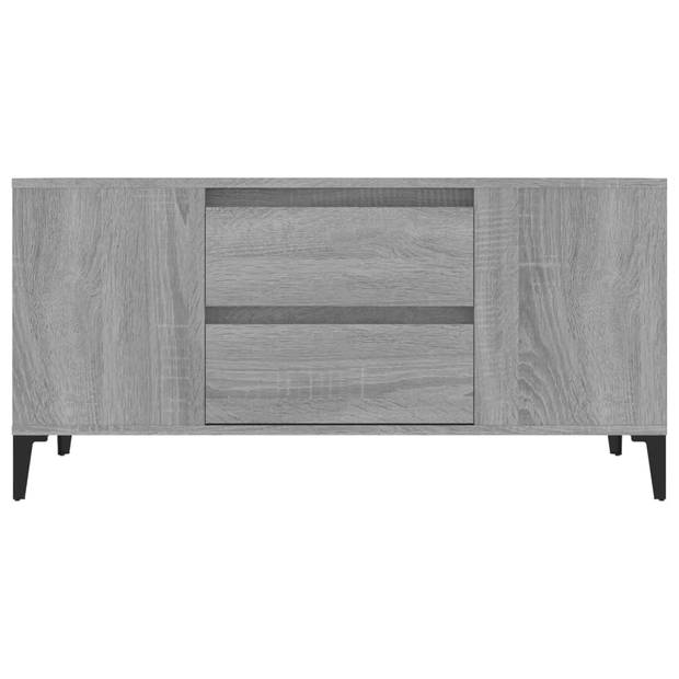 vidaXL Tv-meubel 102x44,5x50 cm bewerkt hout grijs sonoma eikenkleurig