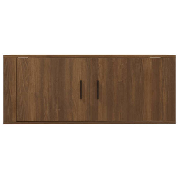 The Living Store TV-kast Classic - Wandmeubel - 100x34.5x40 cm - Bruineiken