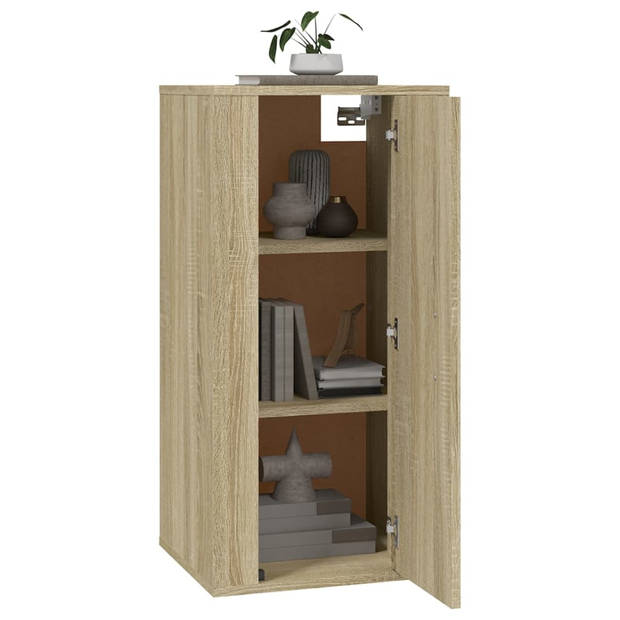 vidaXL Tv-wandmeubel 40x34,5x80 cm sonoma eikenkleurig