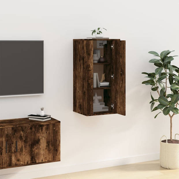 vidaXL Tv-wandmeubel 40x34,5x80 cm gerookt eikenkleurig