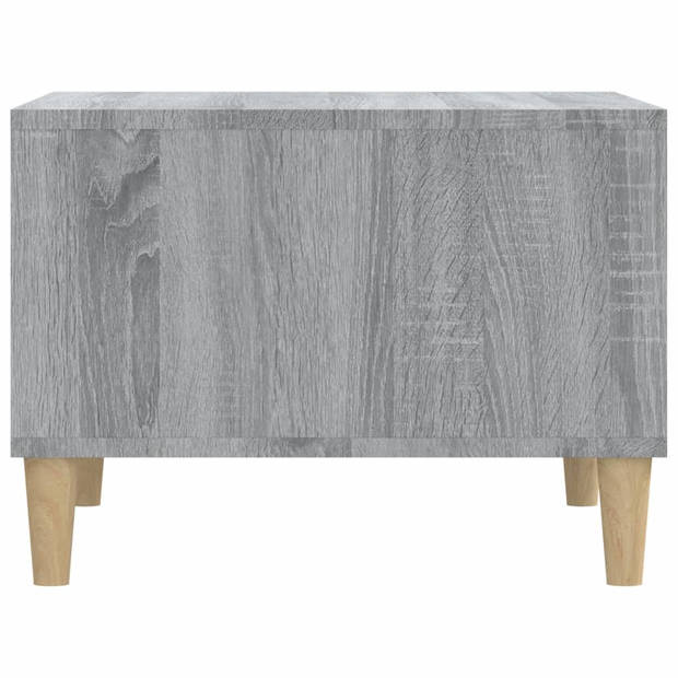 vidaXL Salontafel 60x50x36,5 cm bewerkt hout grijs