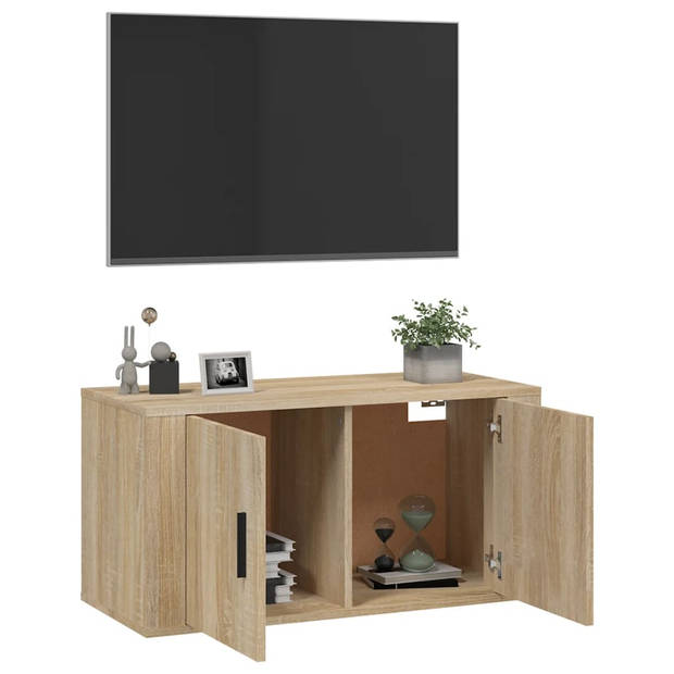 vidaXL Tv-wandmeubel 80x34,5x40 cm sonoma eikenkleurig