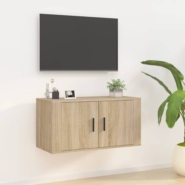 vidaXL Tv-wandmeubel 80x34,5x40 cm sonoma eikenkleurig