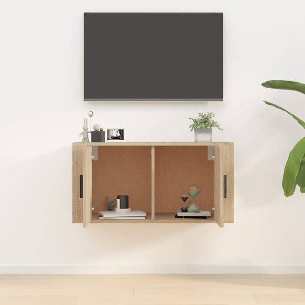 vidaXL Tv-wandmeubel 80x34,5x40 cm sonoma eikenkleurig