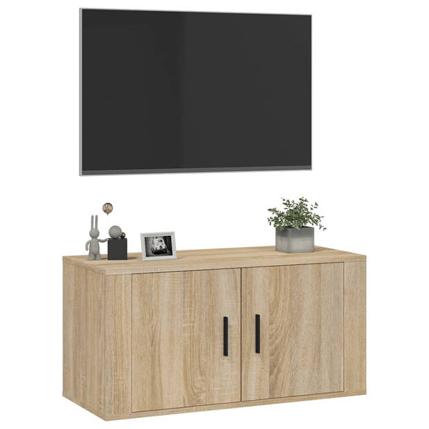 vidaXL Tv-wandmeubel 80x34,5x40 cm sonoma eikenkleurig