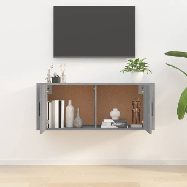 vidaXL Tv-wandmeubel 100x34,5x40 cm grijs sonoma eikenkleurig