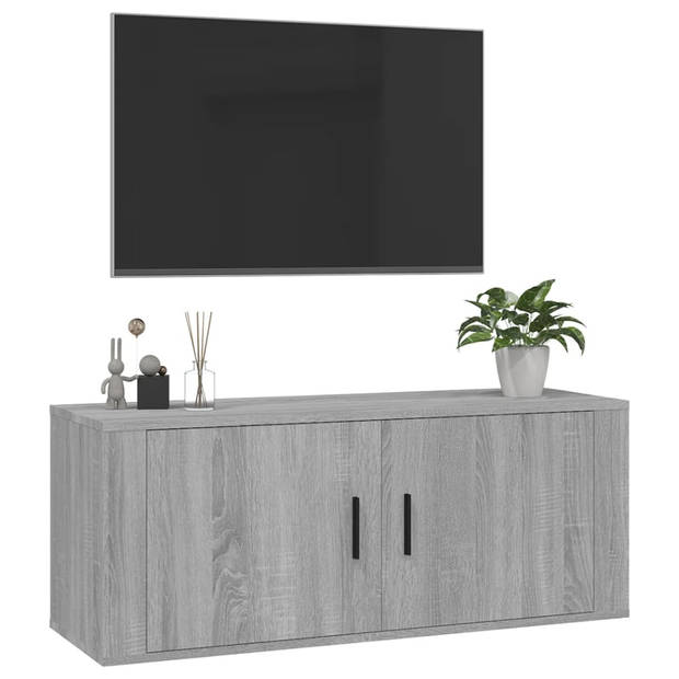 vidaXL Tv-wandmeubel 100x34,5x40 cm grijs sonoma eikenkleurig