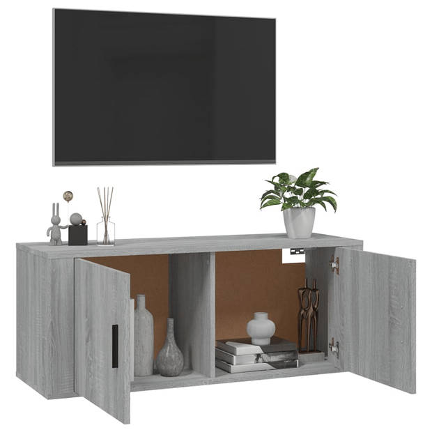 vidaXL Tv-wandmeubel 100x34,5x40 cm grijs sonoma eikenkleurig